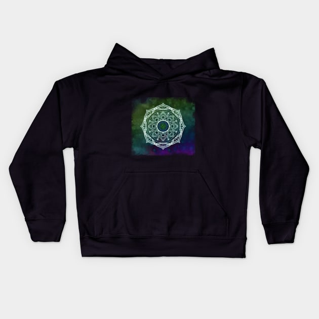 Celestial Peacock Kids Hoodie by MeganNoelle